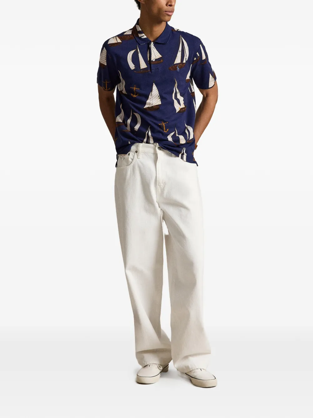 Polo Ralph Lauren Poloshirt met print Blauw