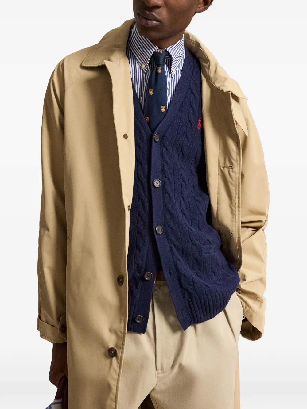 Polo Ralph Lauren Kabelgebreid vest met V-hals Blauw