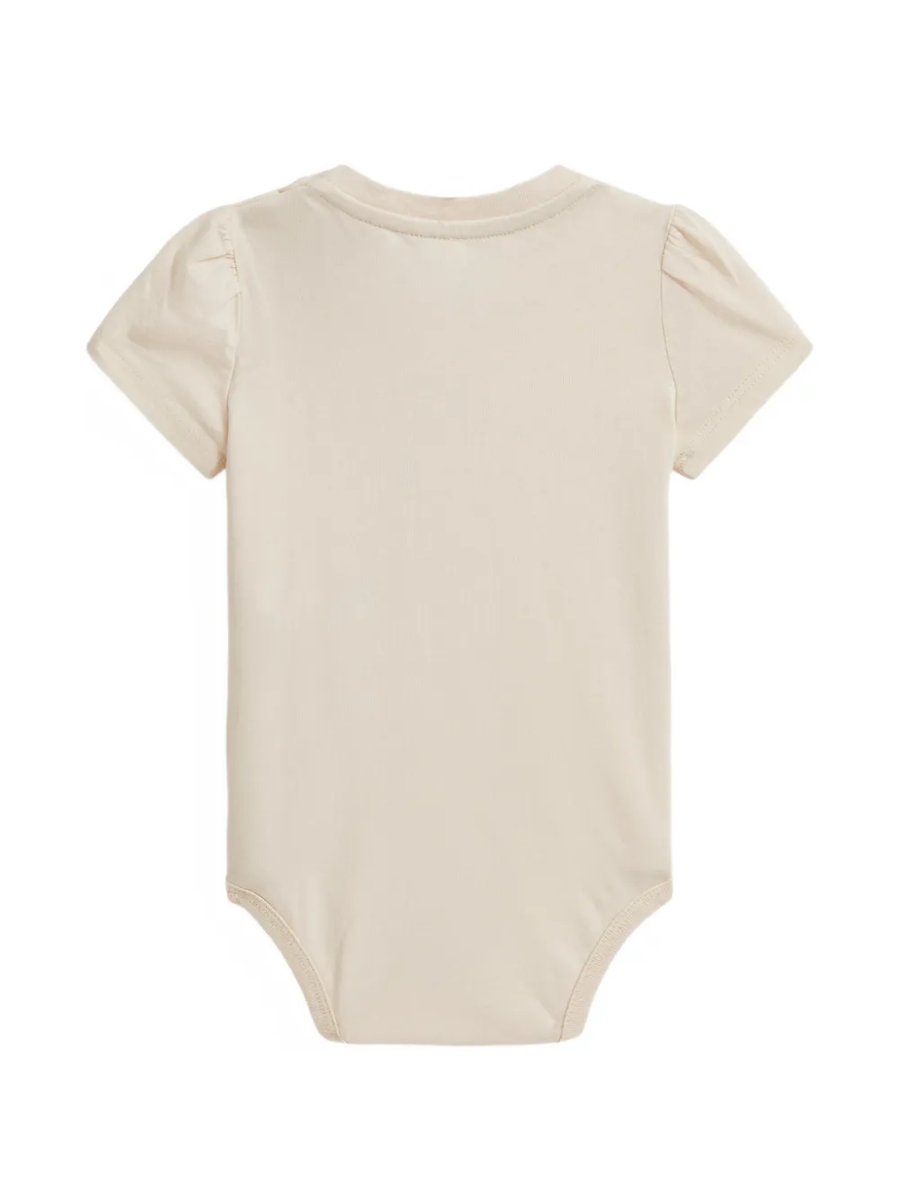 POLO RALPH LAUREN KIDS Katoenen body met beerpatch Beige