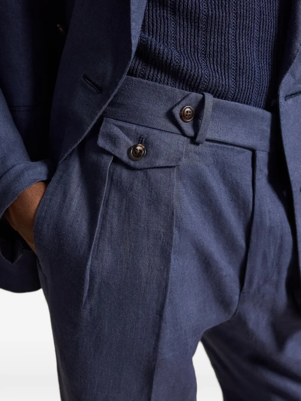 Polo Ralph Lauren Linnen plooibroek Blauw