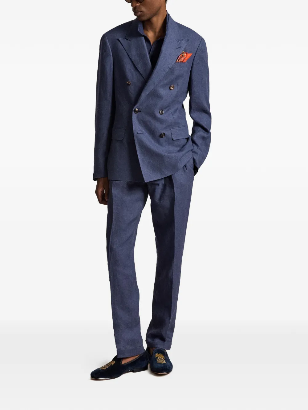 Polo Ralph Lauren Linnen plooibroek Blauw