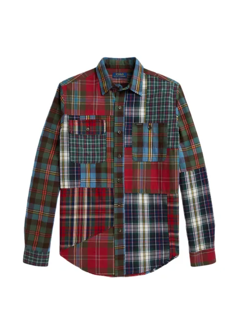 Polo Ralph Lauren Classic Fit patchwork plaid oxford shirt