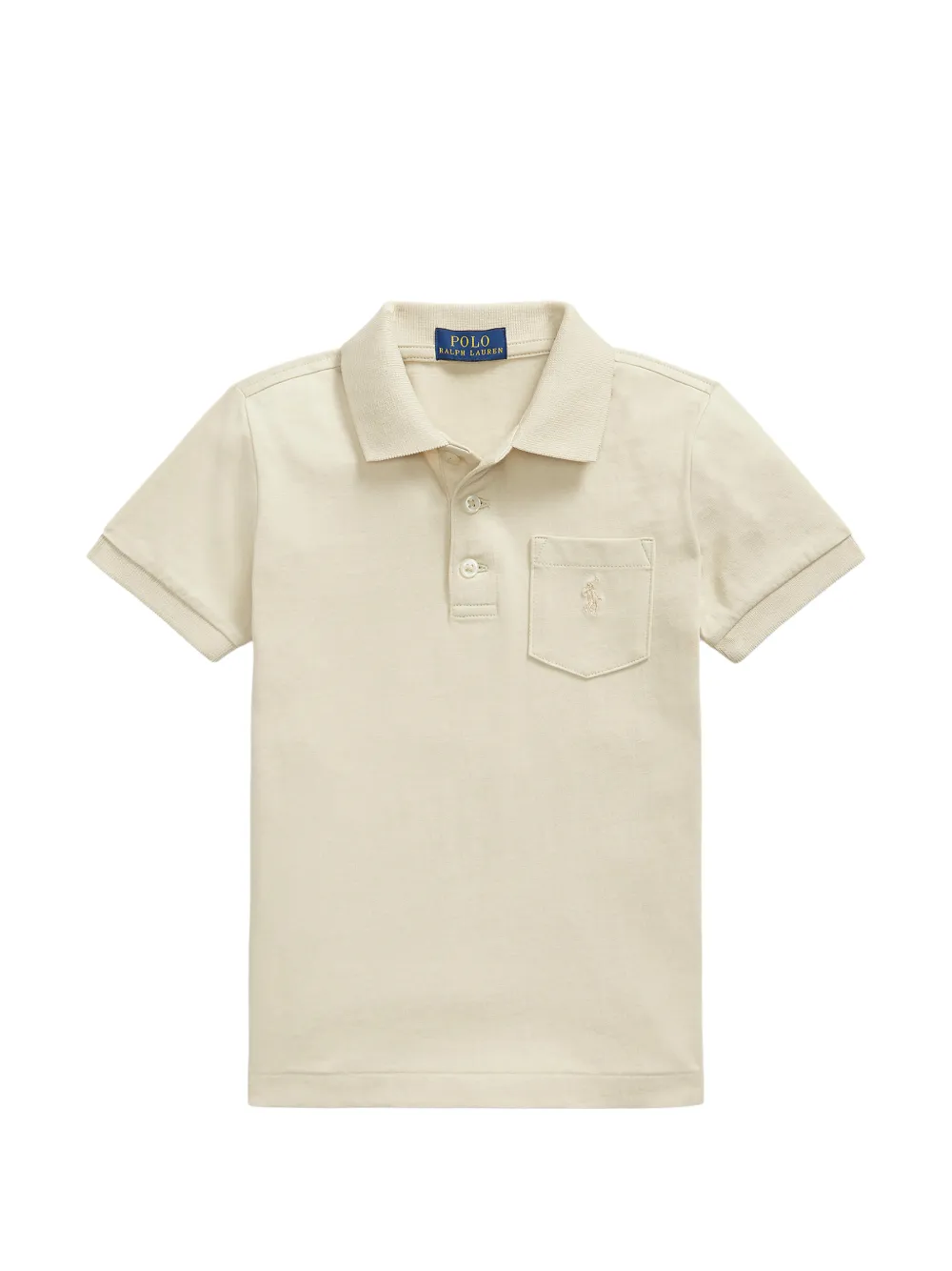 POLO RALPH LAUREN KIDS Pony-embroidered pocket polo shirt - Toni neutri