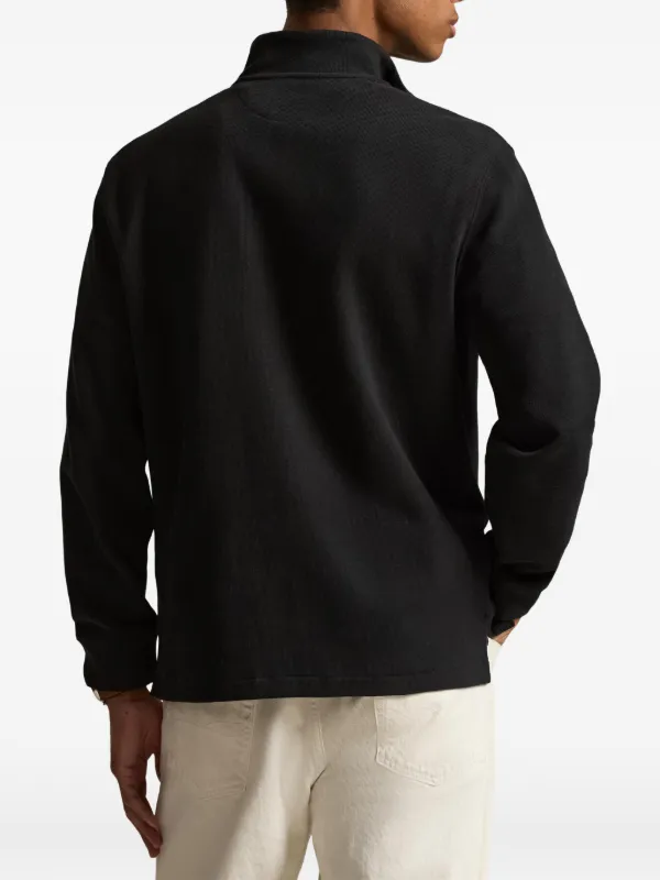 Polo Ralph Lauren logo-embroidered quarter-zip Pullover | Black