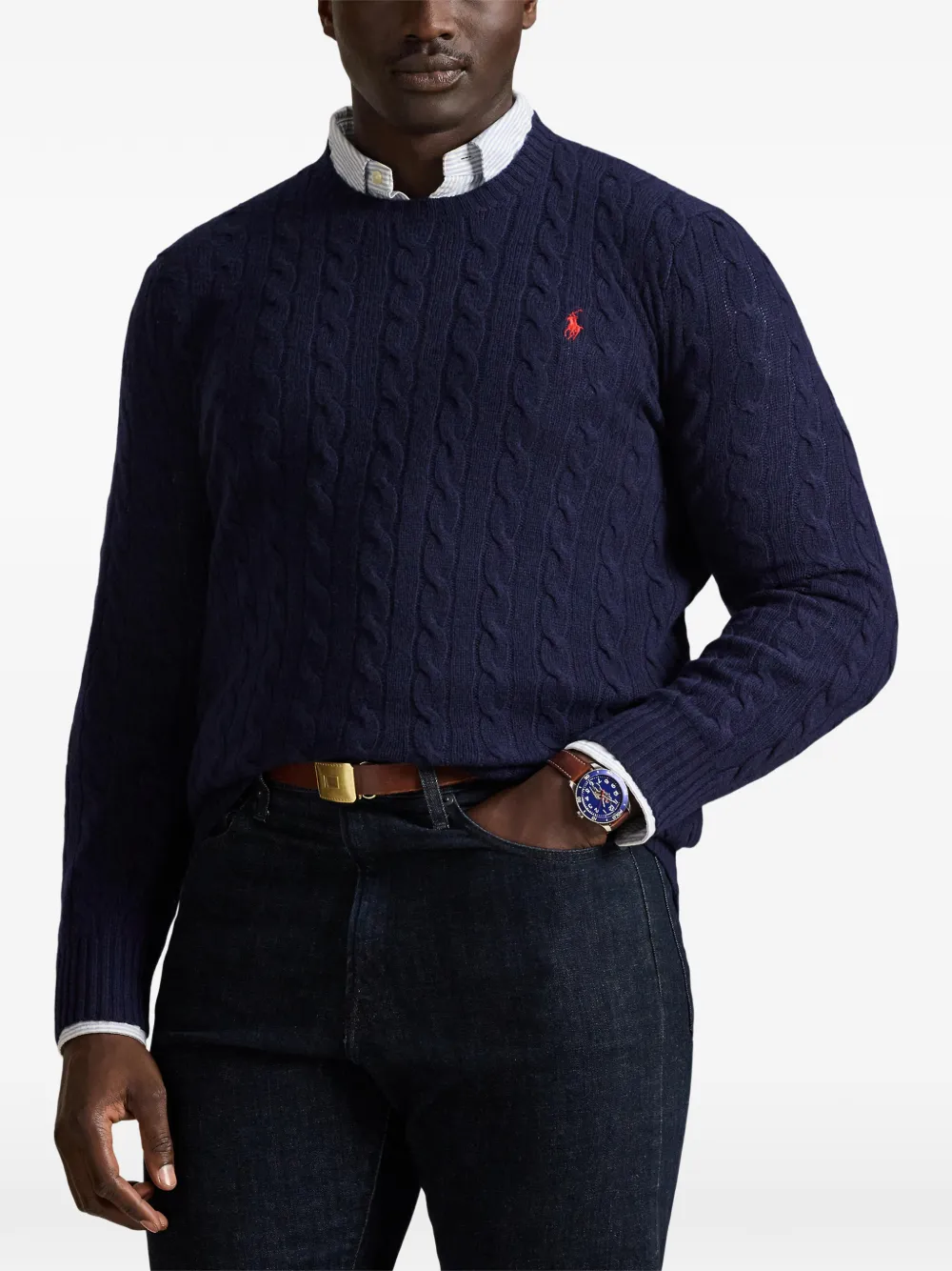 Polo Ralph Lauren Kabelgebreide trui Blauw