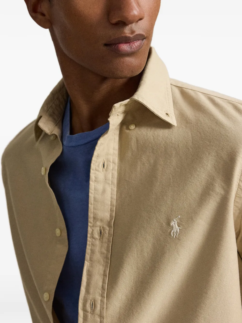 Polo Ralph Lauren Oxford overhemd met geverfd effect Bruin