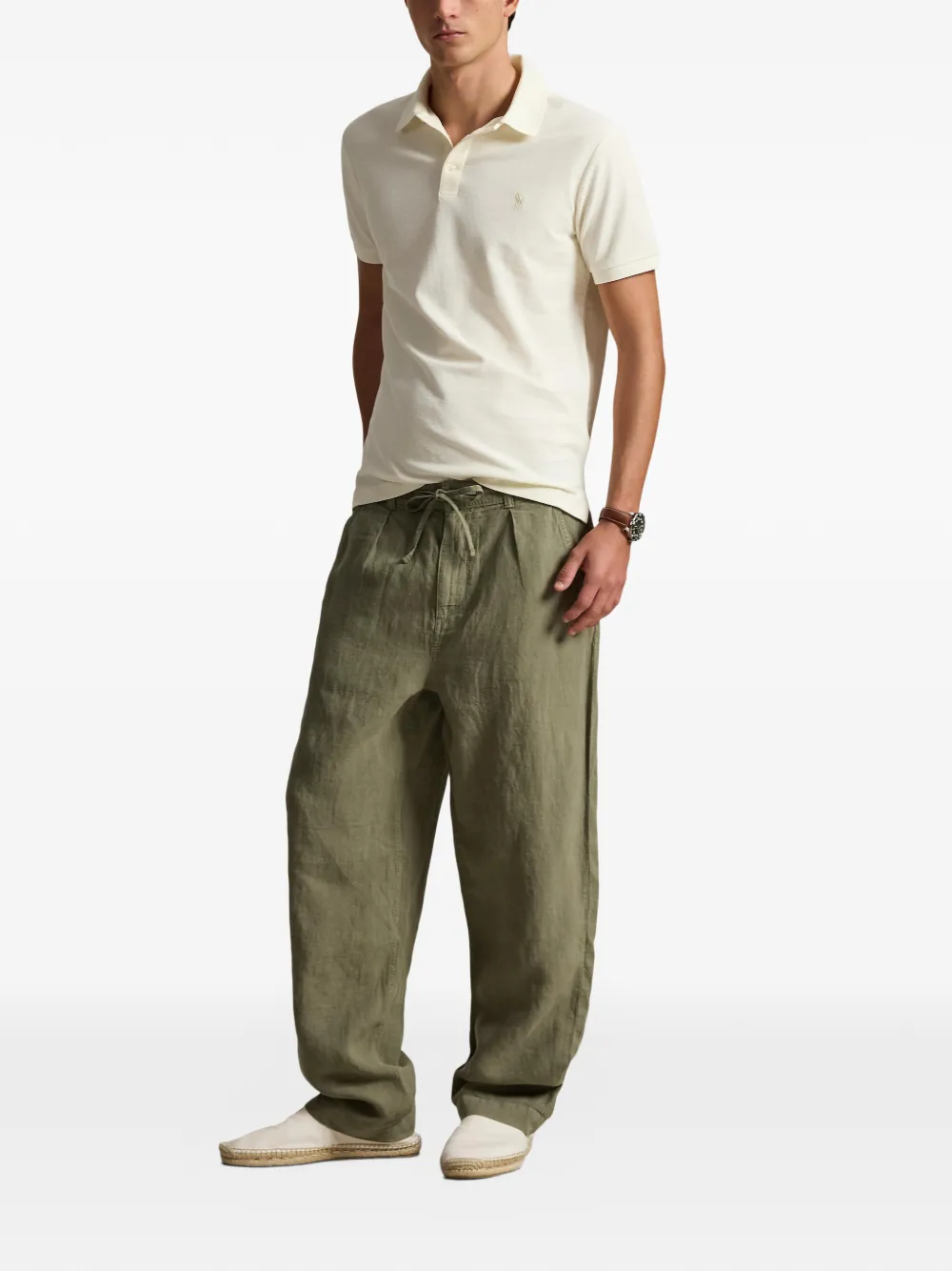 Polo Ralph Lauren Linnen plooibroek Groen