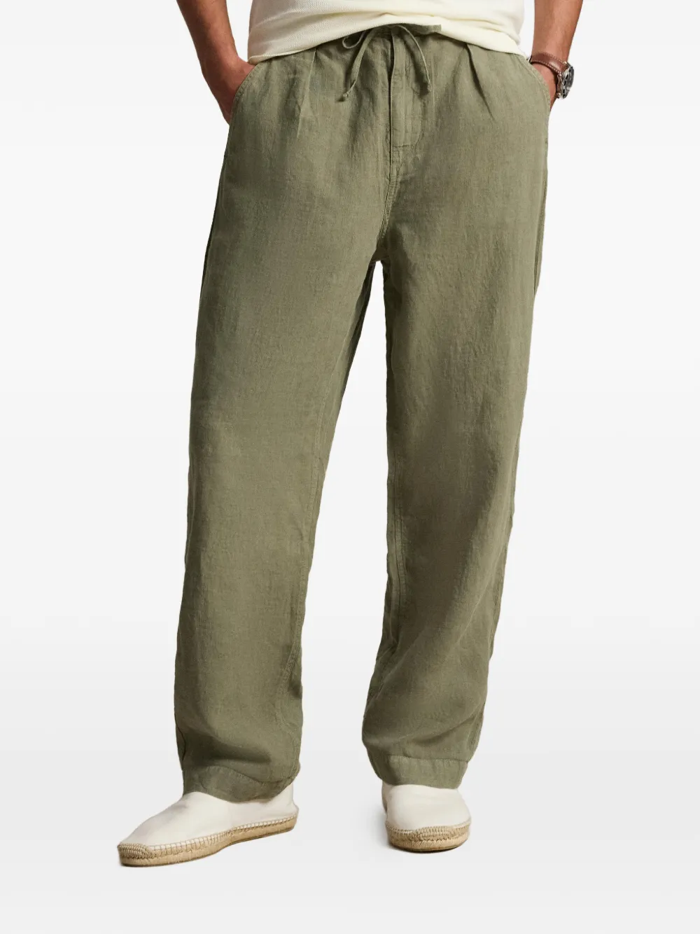 Polo Ralph Lauren Linnen plooibroek Groen