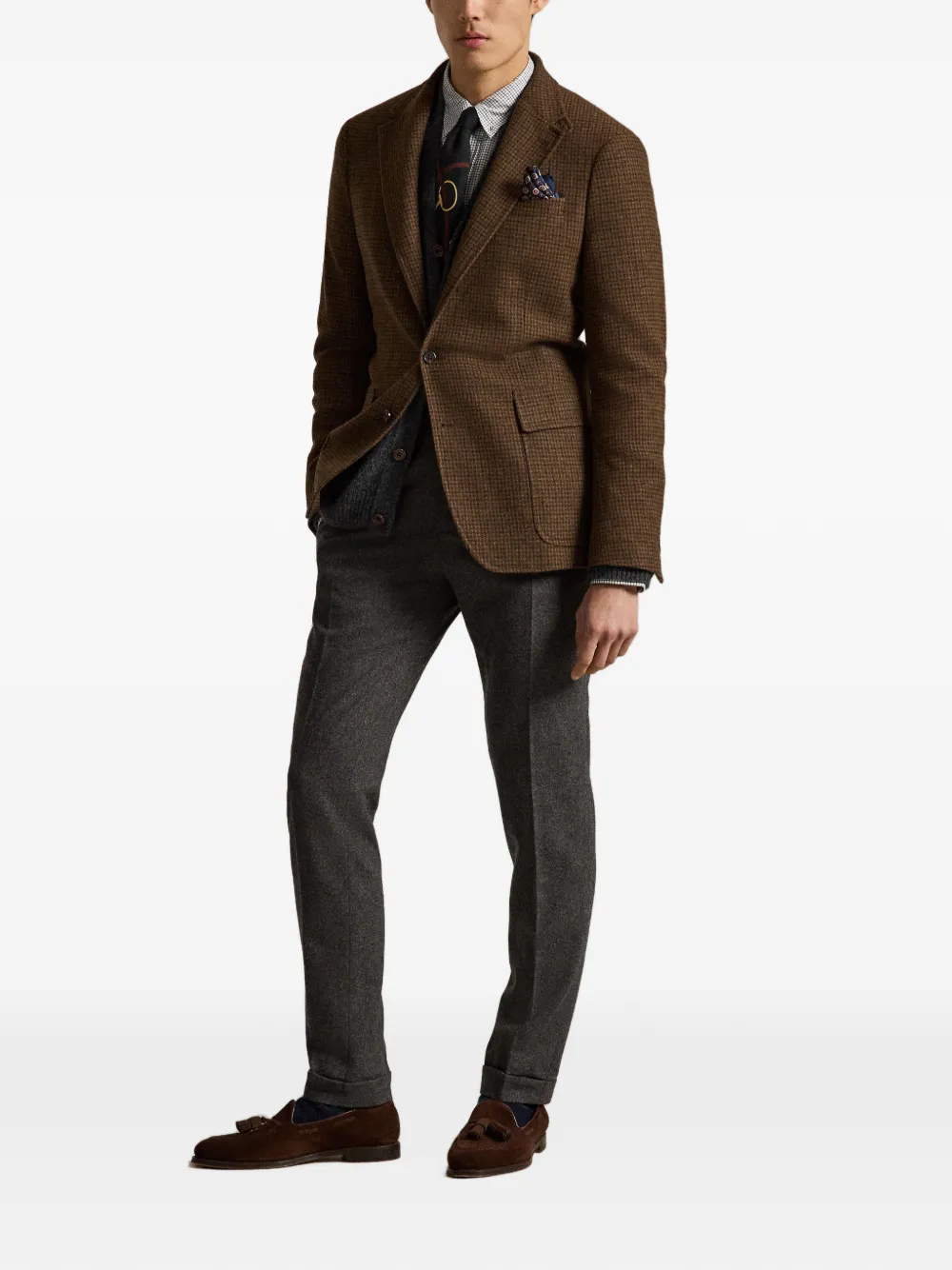 Polo Ralph Lauren Modern Fit geruite blazer Bruin