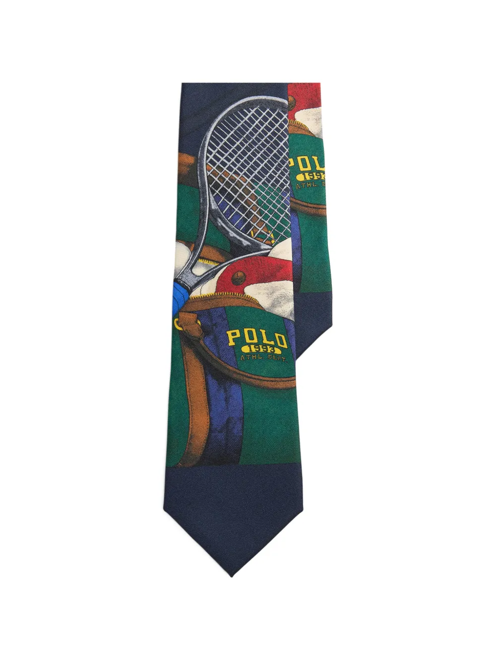 Polo Ralph Lauren Cravatta in seta con stampa tennis - Blu