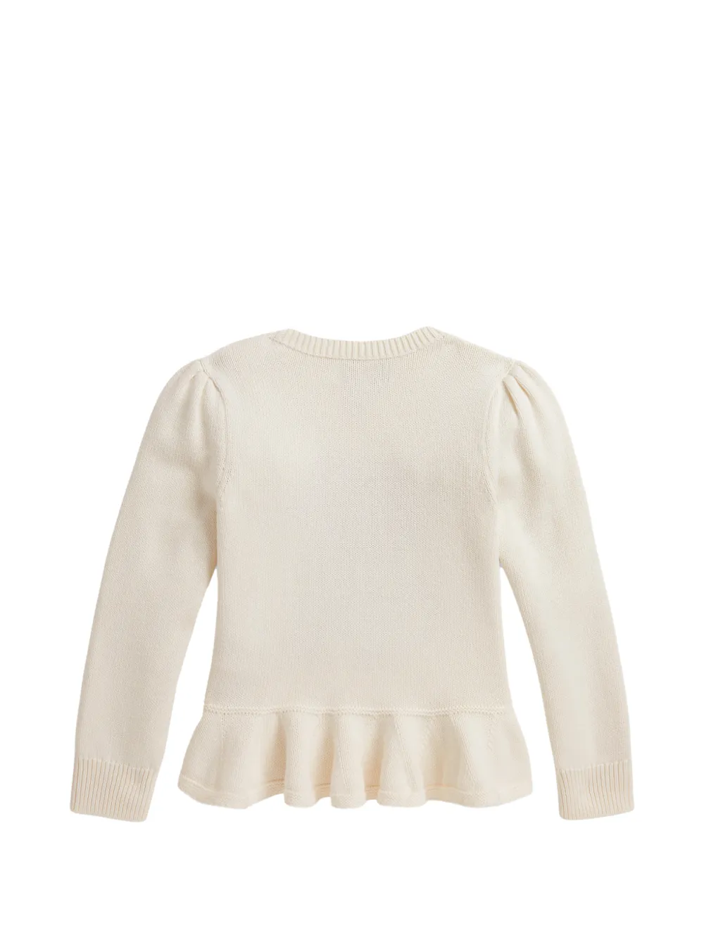 POLO RALPH LAUREN KIDS Intarsia gebreide trui Beige