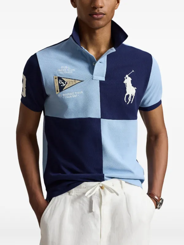 Polo Ralph Lauren Camisa Polo Big Pony Color Block | Azul