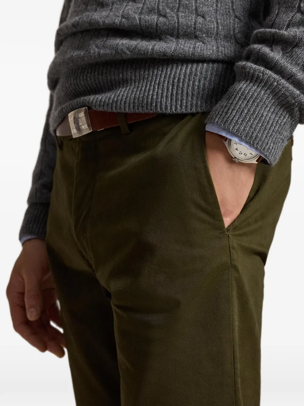 Polo Ralph Lauren Greenwich Slim Fit stretch chino Groen