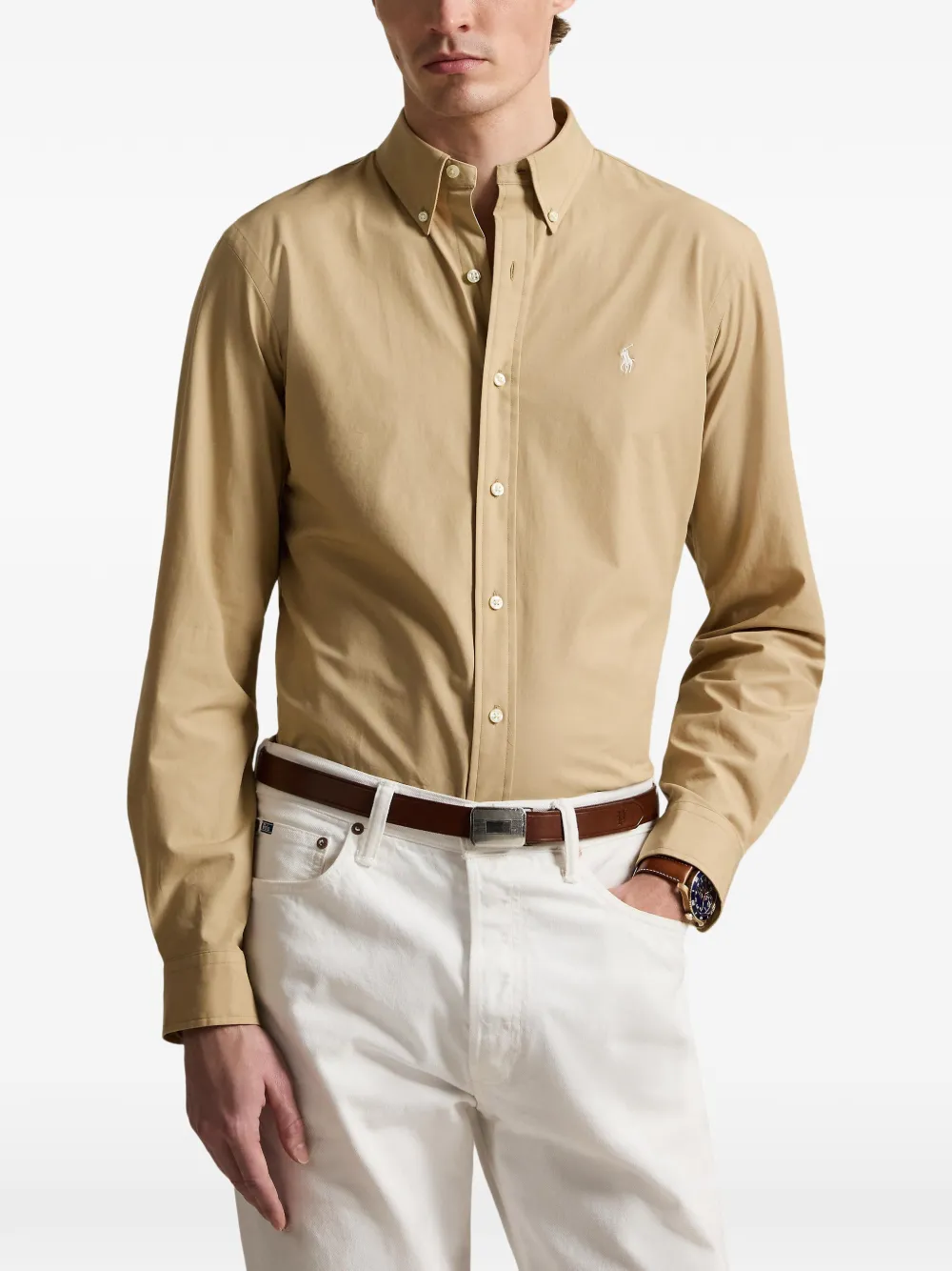 Polo Ralph Lauren Stretch overhemd Beige