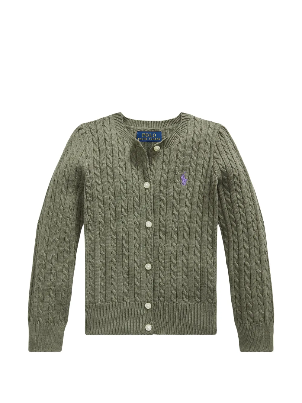 POLO RALPH LAUREN KIDS Cardigan con ricamo Polo Pony - Verde