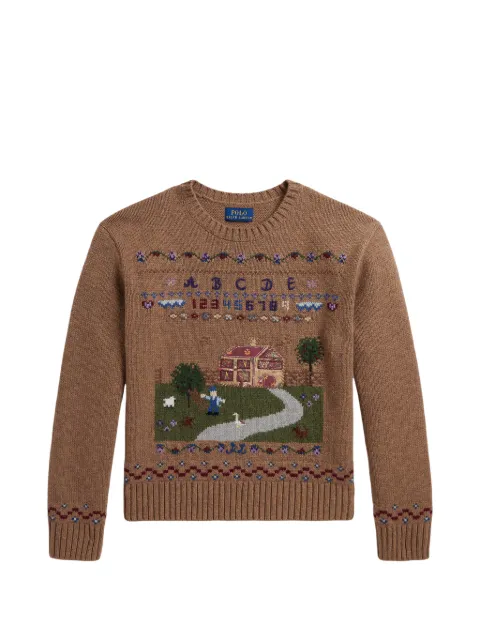 POLO RALPH LAUREN KIDS intarsia-knit sweater