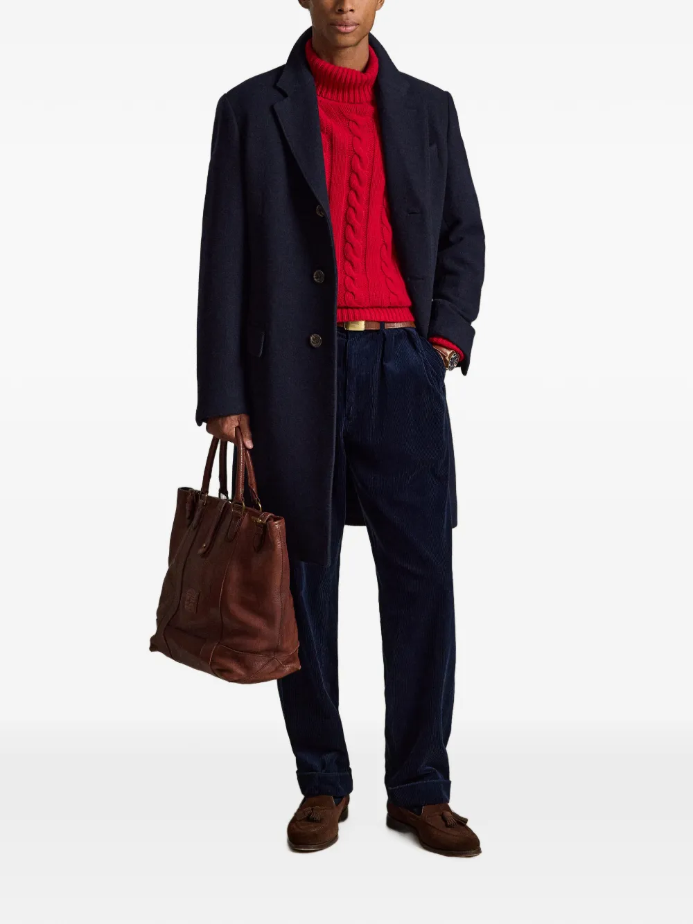 Polo Ralph Lauren Whitman geplooide ribfluwelen broek Blauw