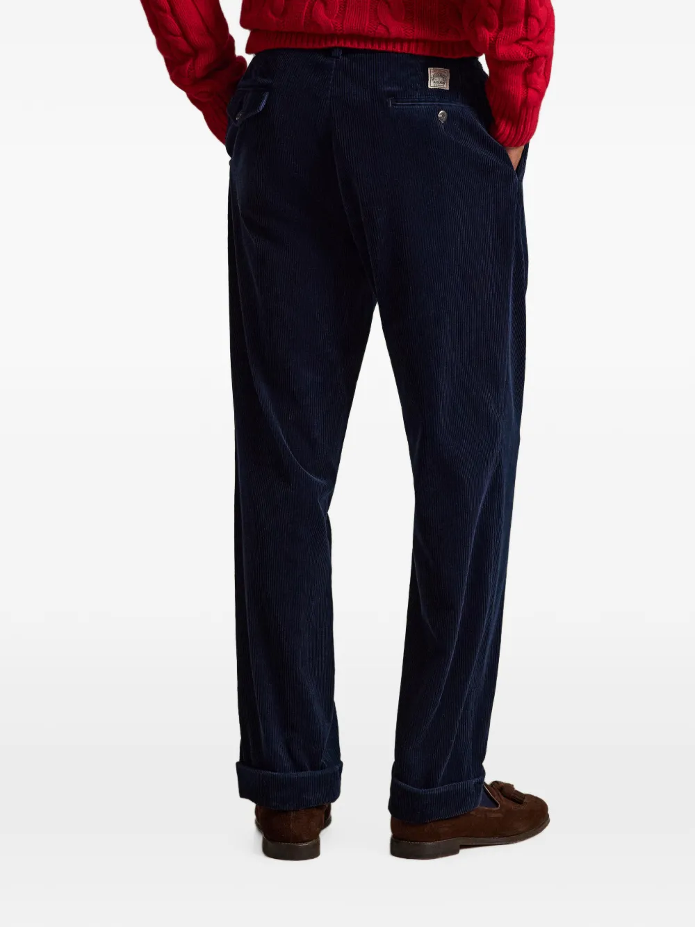 Polo Ralph Lauren Whitman geplooide ribfluwelen broek Blauw
