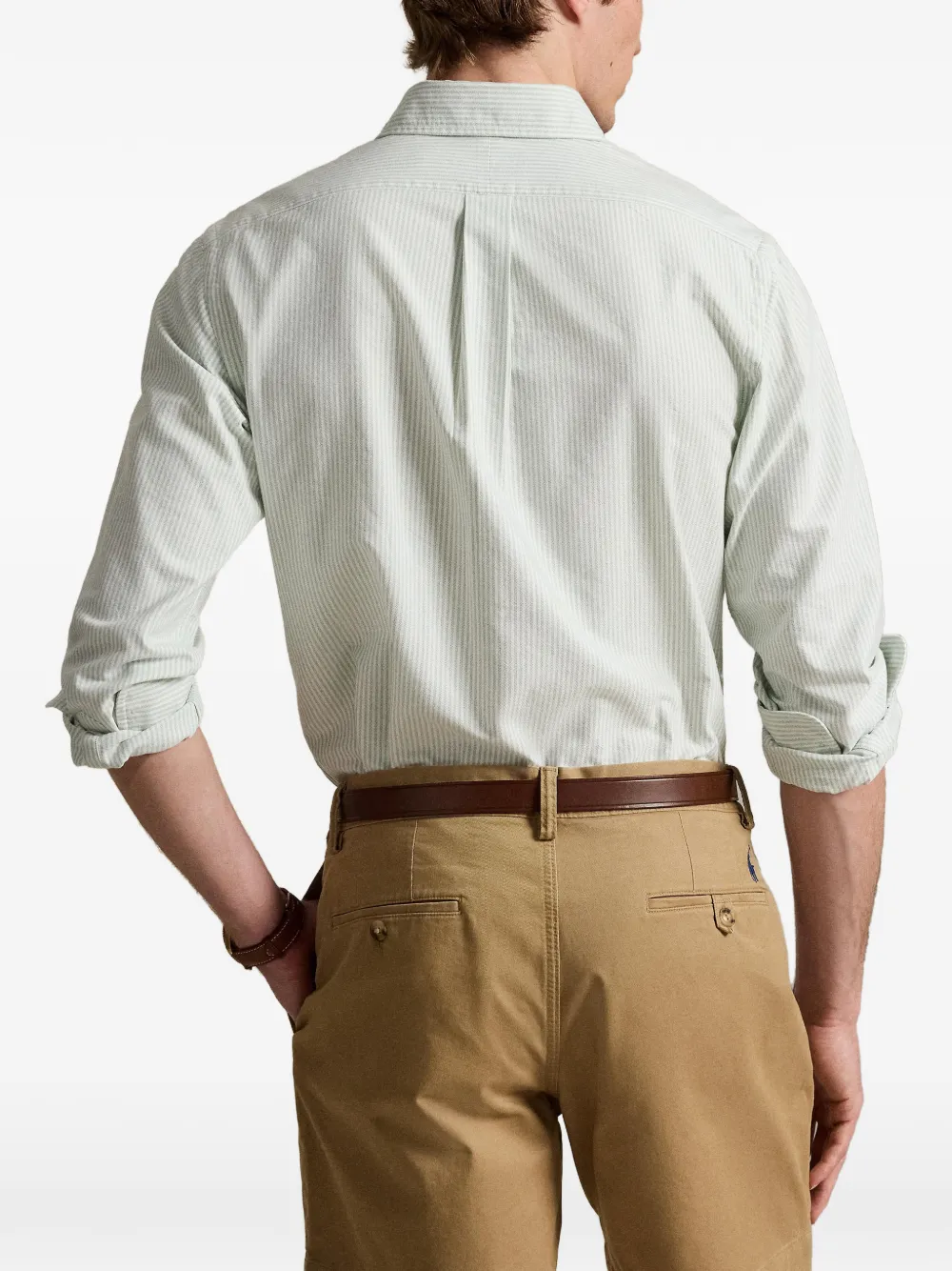 Polo Ralph Lauren Gestreept Oxford overhemd Wit