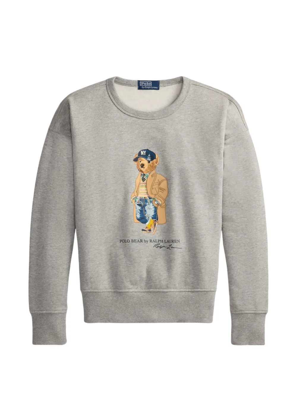 Polo Ralph Lauren Polo Bear Graphic-print Sweater In Grey