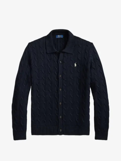 Polo Ralph Lauren cable-knit Pony-motif cardigan