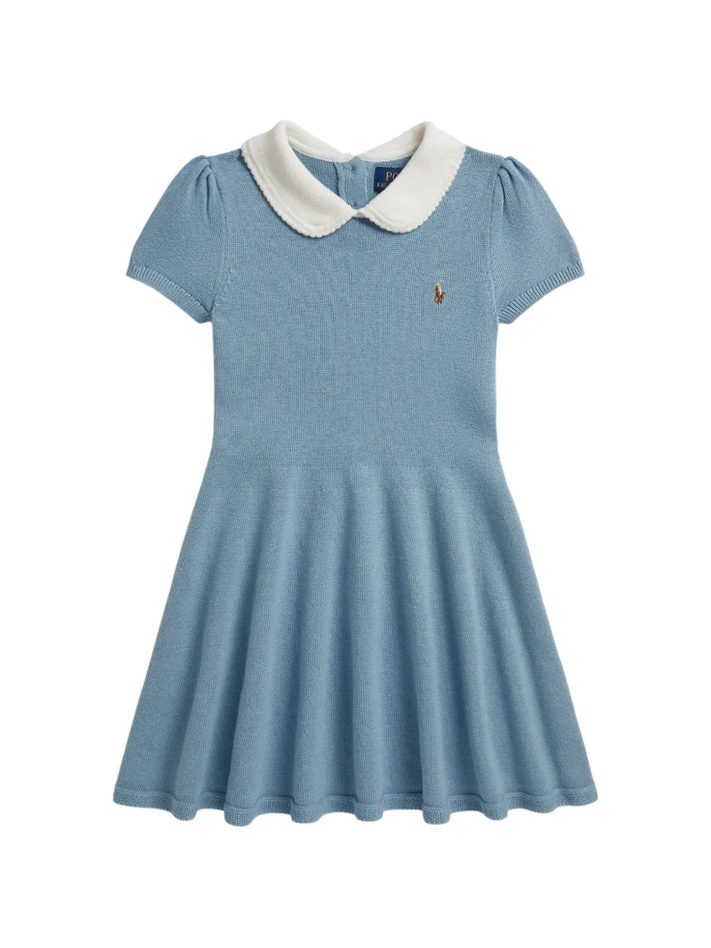 POLO RALPH LAUREN KIDS Abito con colletto alla Peter Pan - Blu