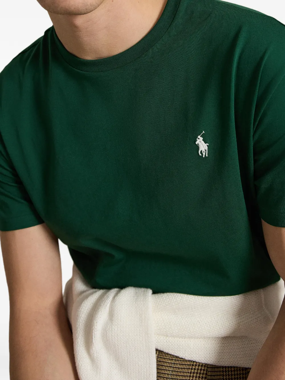 Polo Ralph Lauren Slim-fit T-shirt met borduurwerk Groen