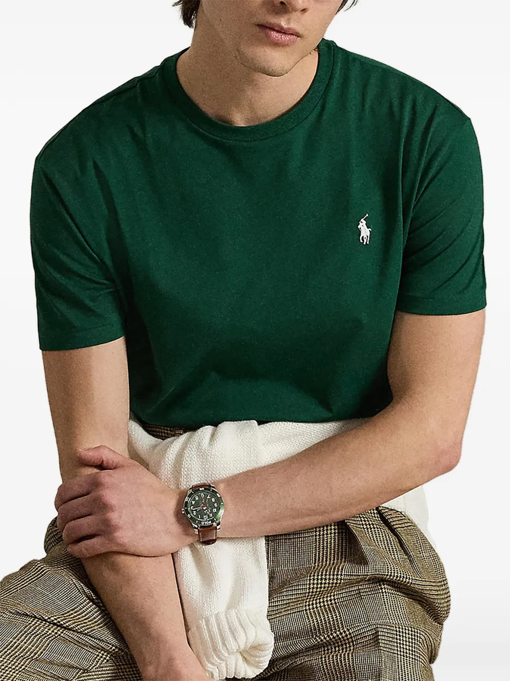 Polo Ralph Lauren Slim-fit T-shirt met borduurwerk Groen