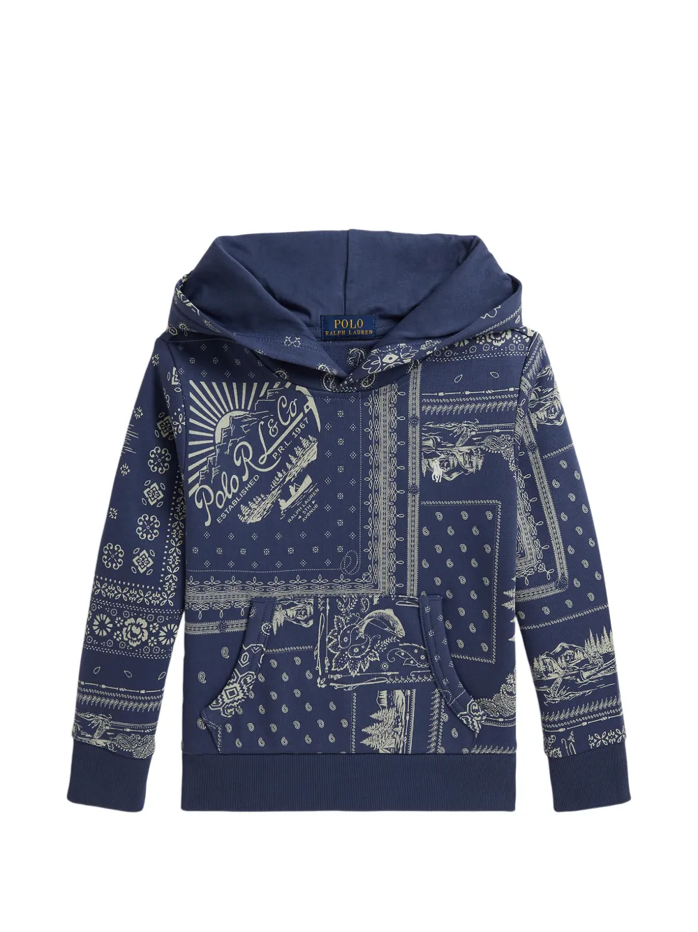 POLO RALPH LAUREN KIDS Felpa con stampa bandana - Blu