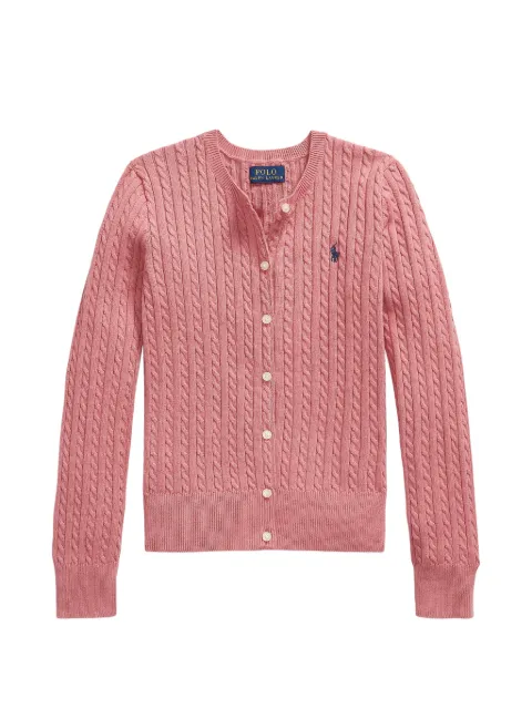 POLO RALPH LAUREN KIDS cárdigan de algodón en tejido de ochos