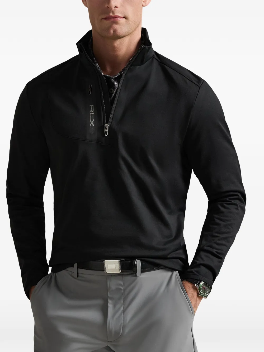 RLX Ralph Lauren ハーフジップ プルオーバー | ブラック | FARFETCH JP