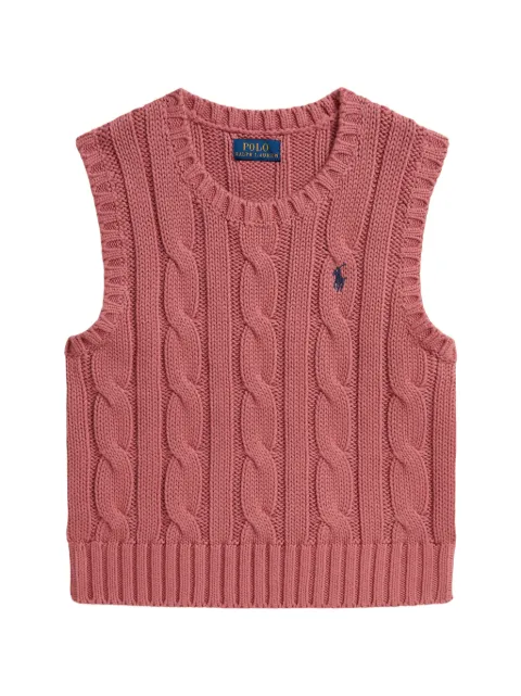 POLO RALPH LAUREN KIDS chaleco en tejido de ochos