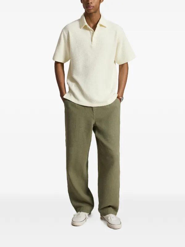 Polo Ralph Lauren Textured Polo Shirt | Neutrals | FARFETCH AZ