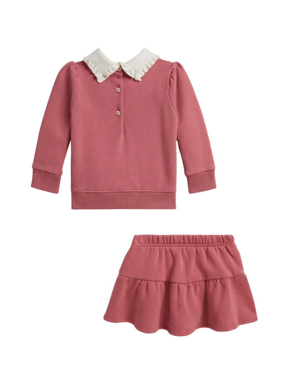 POLO RALPH LAUREN KIDS Top en rok set met borduurwerk Roze