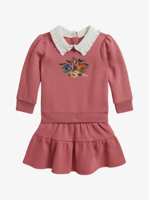 POLO RALPH LAUREN KIDS embroidered top and skirt set