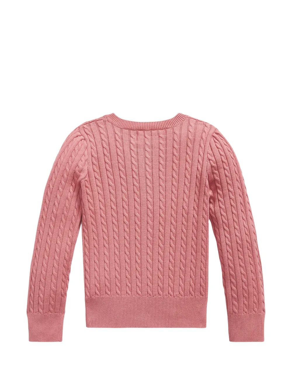 POLO RALPH LAUREN KIDS Pony kabelgebreid vest Roze