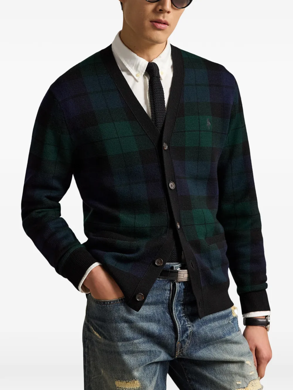 Polo Ralph Lauren Blackwatch vest met V-hals Groen