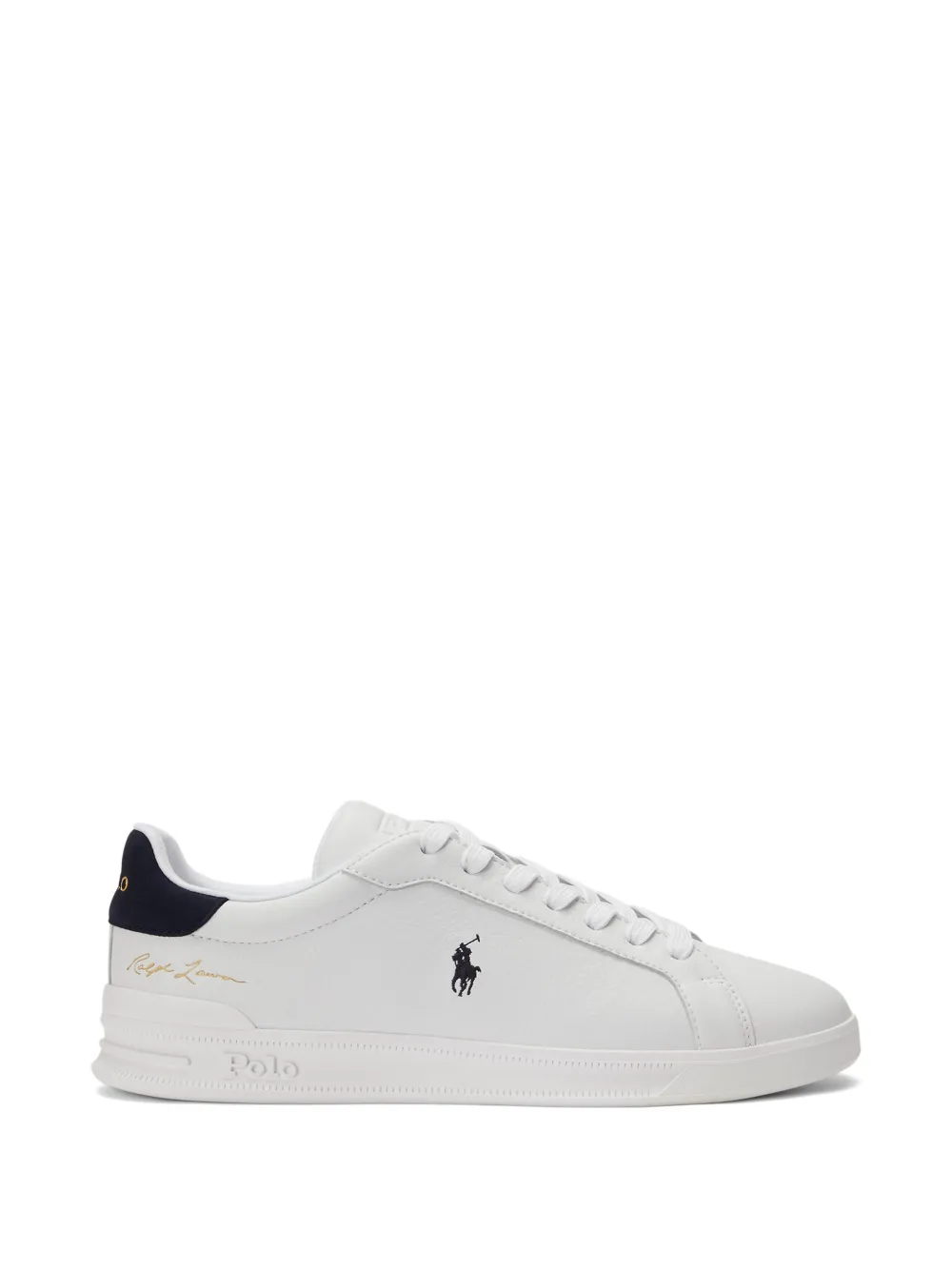 Polo Ralph Lauren Sneakers in pelle con logo - Bianco