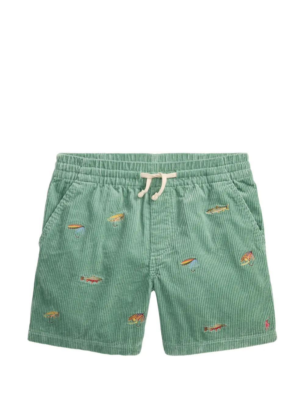 POLO RALPH LAUREN KIDS Shorts Polo Prepster con ricamo a coste - Verde