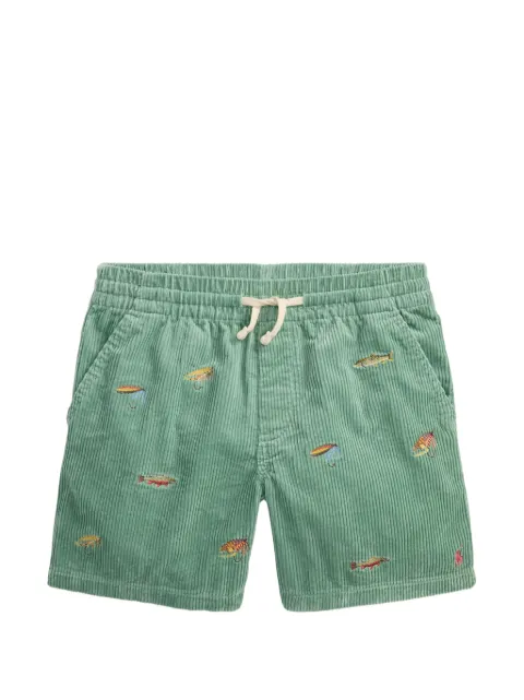 POLO RALPH LAUREN KIDS Polo Prepster embroidered corduroy shorts