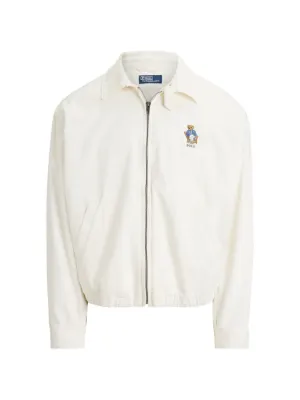 POLO RALPH LAUREN ブルゾン Mサイズ ホワイト Polo Ralph Lauren Jaqueta Com Zíper e Detalhe De Logo | Neutro