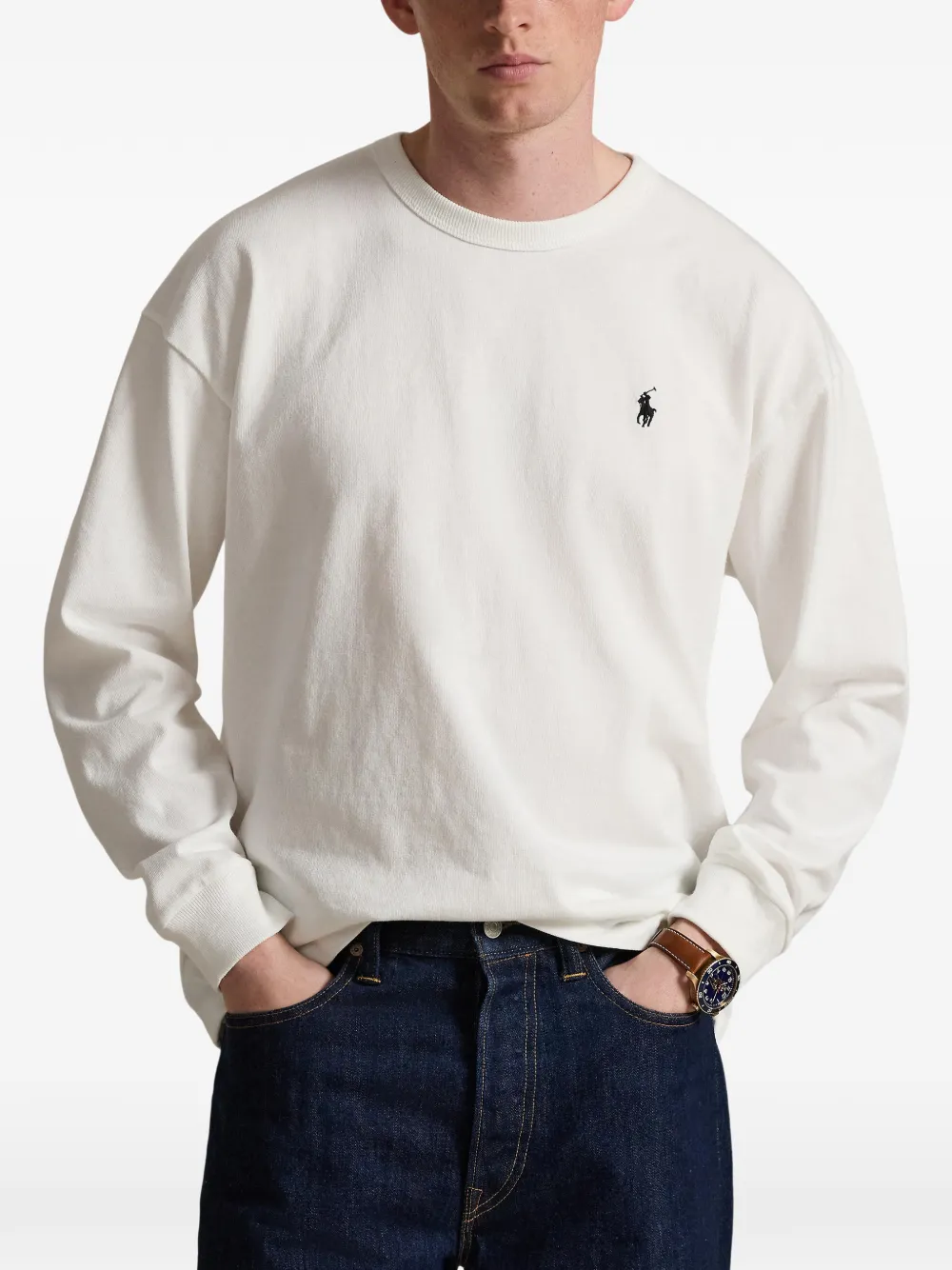 Polo Ralph Lauren Sweater met geborduurd logo Wit