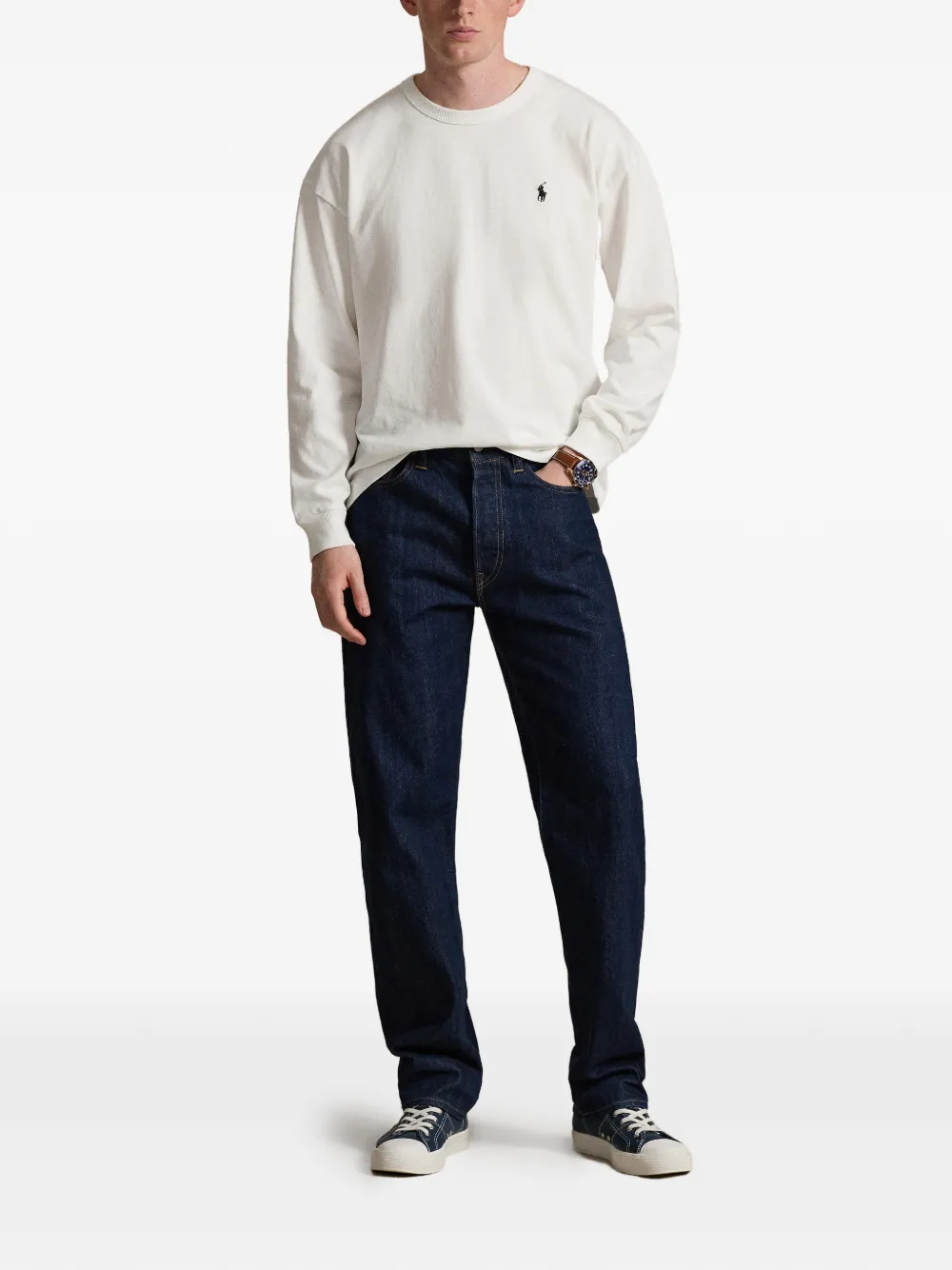 Polo Ralph Lauren Sweater met geborduurd logo Wit