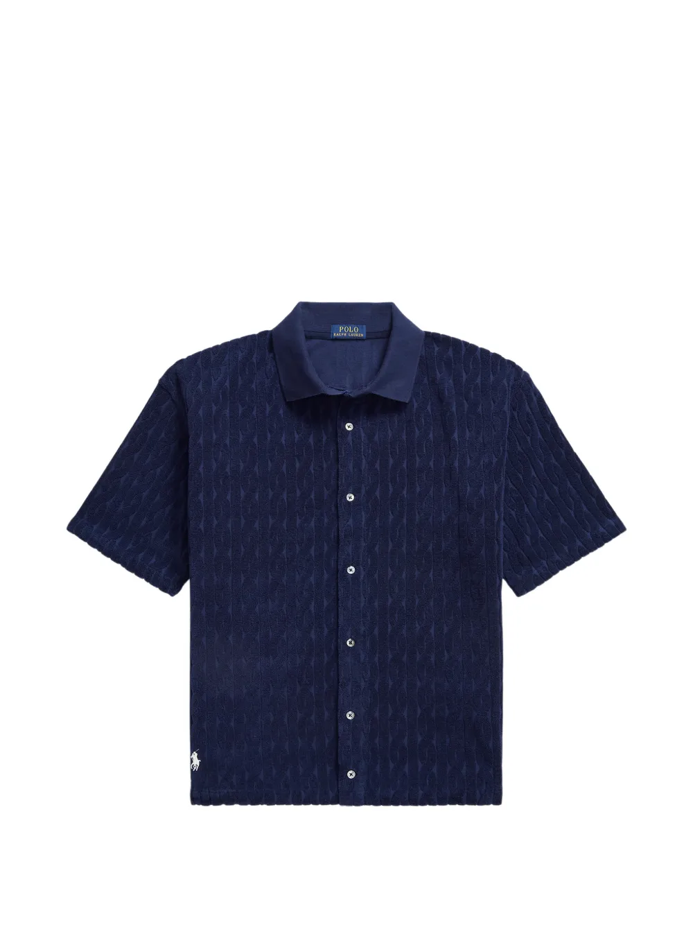Polo Ralph Lauren cable-knit terry T-shirt - Blu