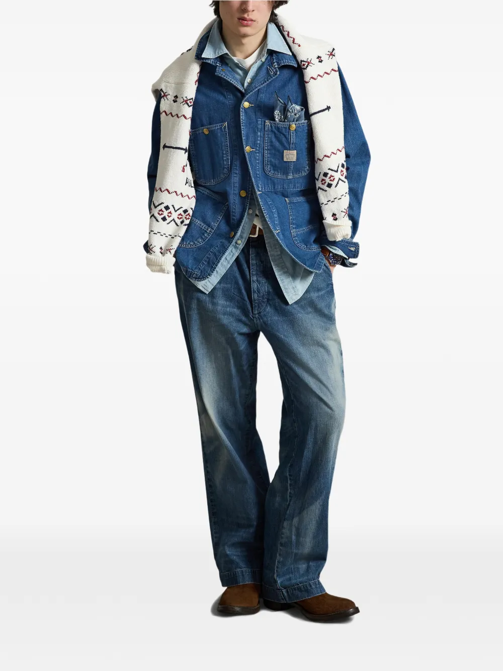 Polo Ralph Lauren Straight jeans met vervaagd effect Blauw