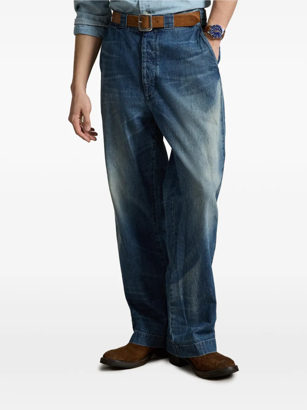 Polo Ralph Lauren Straight jeans met vervaagd effect Blauw
