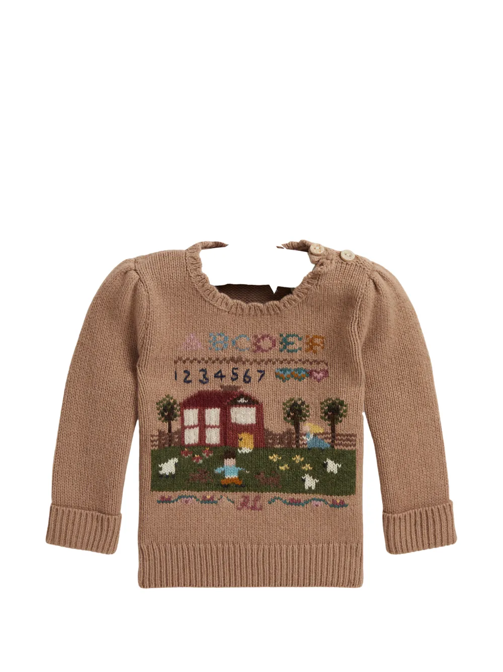 POLO RALPH LAUREN KIDS Maglione con intarsio - Toni neutri