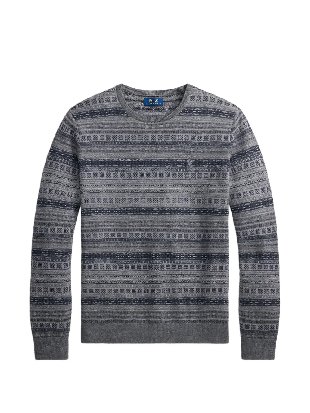 Polo Ralph Lauren Wollpullover mit Fair-Isle-Strickmuster - Grau