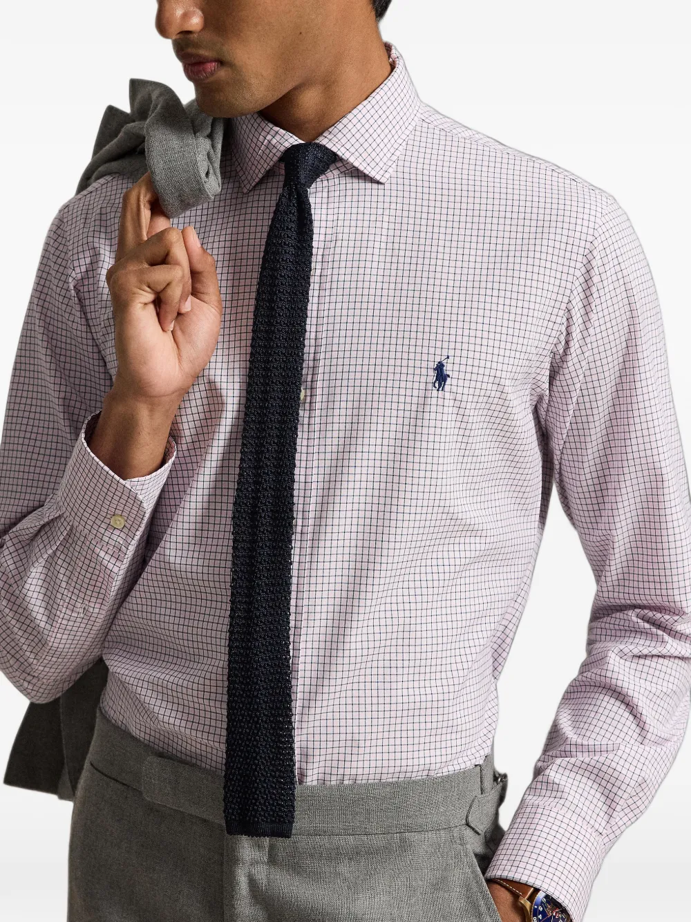 Polo Ralph Lauren Geruit popeline overhemd Roze