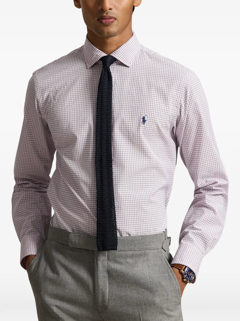 Polo Ralph Lauren Geruit popeline overhemd Roze